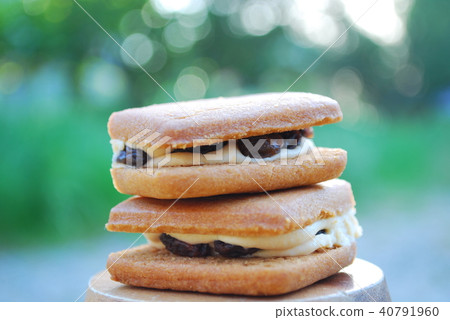 Raisin butter sandwich 40791960