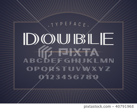 Decorative bold san serif font on dark background 40791968