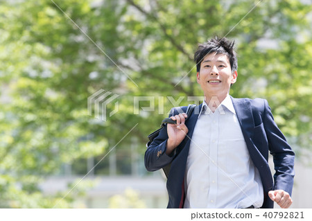 Running businessman Young Japanese men 40792821