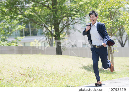 Running businessman Young Japanese men 40792859