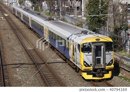 Holiday high speed Mt. Fuji by E257 series Makuhari car (transport) Holiday high speed Mt. Fuji by E257 series Makuhari car (transport) 40794169