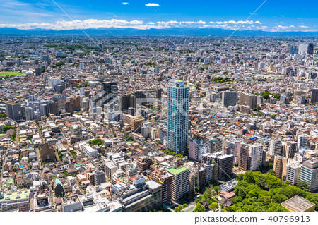 《東京》東京房屋的圖片《東京都政府天文台的中野區景》 40796913