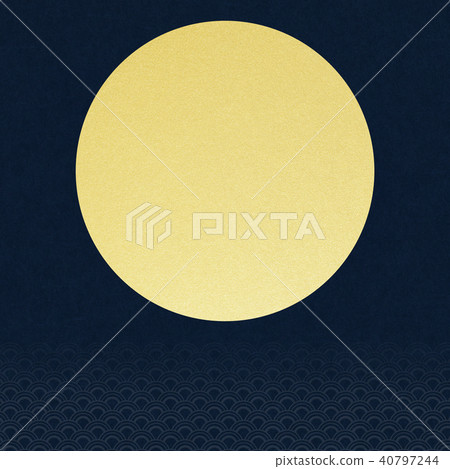 Background - Wa - gold leaf - moon - sunrise Background - Wa - gold leaf - moon - sunrise 40797244