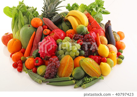 Fresh vegetables and fruits Fresh vegetables and fruits 40797423