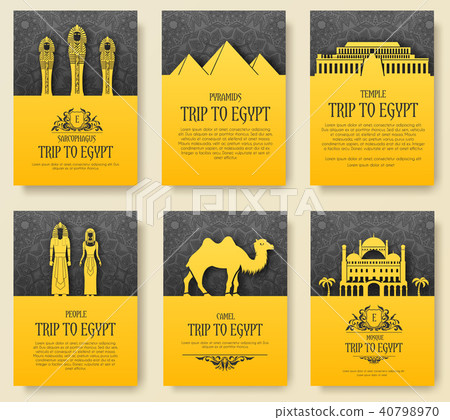 Set of Egypt country ornament illustration concept 40798970