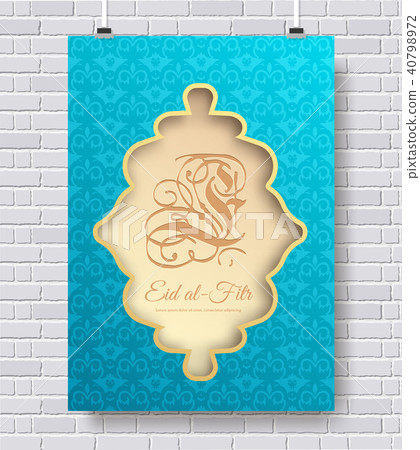 Set of eid al fitr ornament concept. Art tradition 40798972