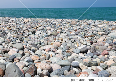 Pebble beach of the Black sea 40799082