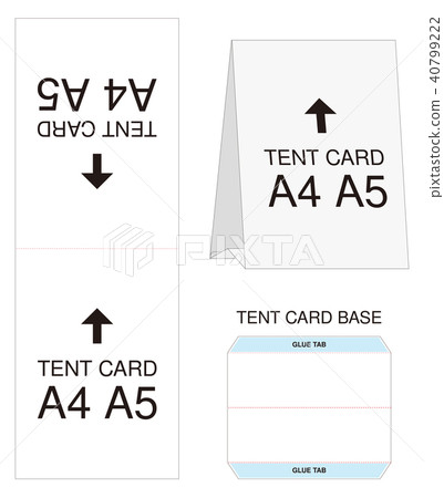 tent card A4 A5 size  mock up die-cut 40799222