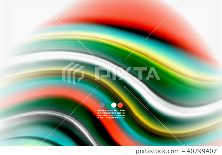 Rainbow color waves, vector blurred abstract background 40799407