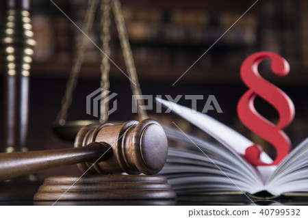 Book, Law, legal code of justice concept  40799532