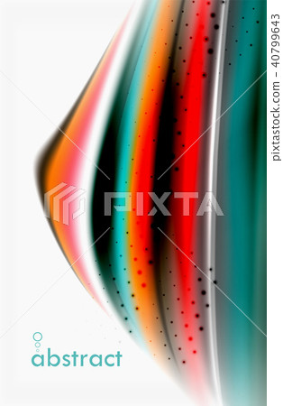 Rainbow color waves, vector blurred abstract background 40799643