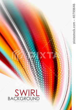 Rainbow color waves, vector blurred abstract background 40799646