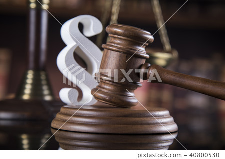 Mallet, Law, legal code and scales of justice  40800530