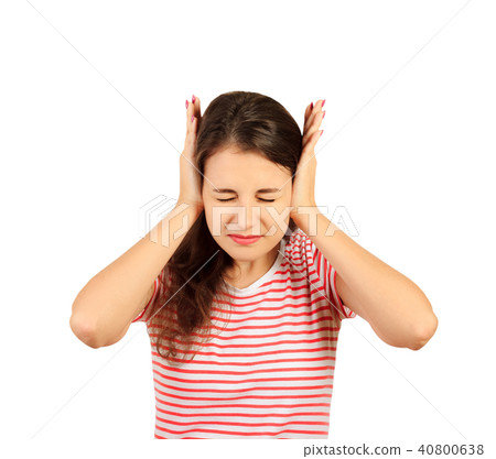 emotional girl isolated on white background emotional girl isolated on white background 40800638