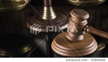Justice concept, Court gavel,Law theme, mirror Justice concept, Court gavel,Law theme, mirror 40800686