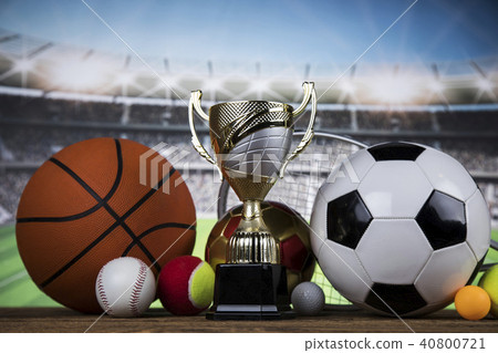Winner trophy, Sport equipment and balls Winner trophy, Sport equipment and balls 40800721