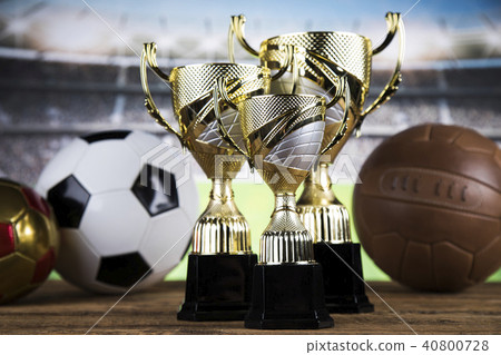 Trophy Winning, sport ball background 40800728