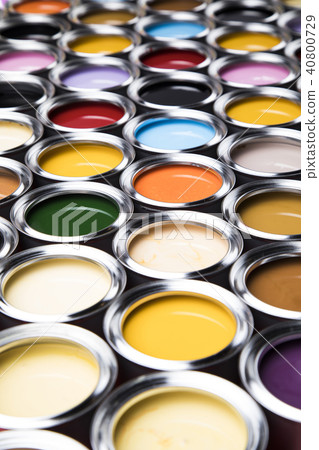 Creativity concept group of tin metal cans  40800729
