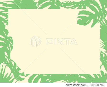 Green leaves border blank paper summer background Green leaves border blank paper summer background 40800782