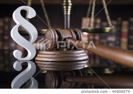 Mallet, Law, legal code and scales of justice Mallet, Law, legal code and scales of justice 40800879