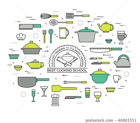 kitchen table for cooking in house vector  40801551