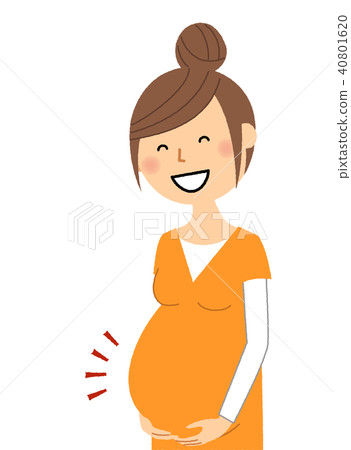 Pregnant woman pre-mama kick Pregnant woman pre-mama kick 40801620