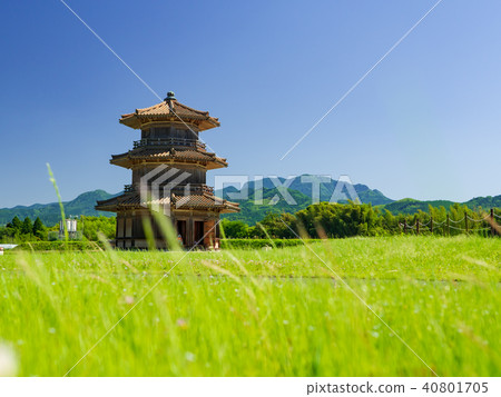 新鮮的綠色寺廟 40801705