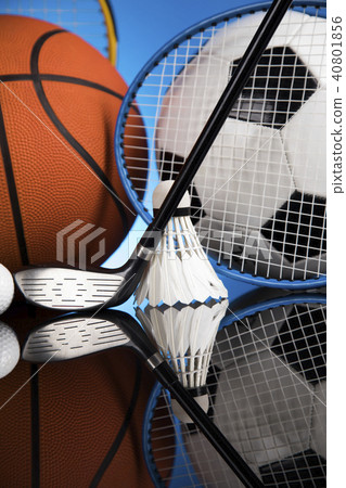 Sports balls with equipment Sports balls with equipment 40801856