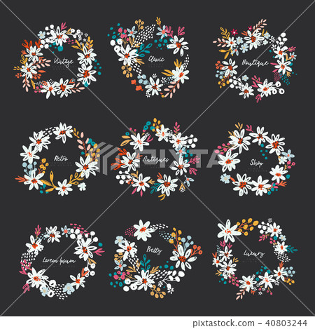 Set of nice wreath. Set of nice wreath. 40803244