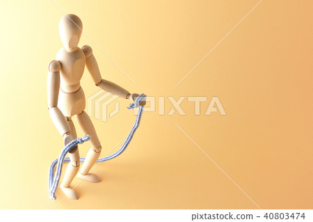 Rope skipping ~ color background ~ 40803474
