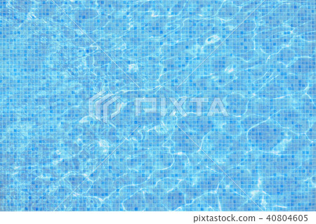 Turquoise blue mosaic pool water surface 40804605