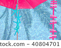 Pink parasol arrows blue starfish summer theme 40804701