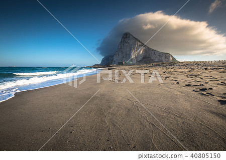 The Rock of Gibraltar from the beach of La Linea The Rock of Gibraltar from the beach of La Linea 40805150