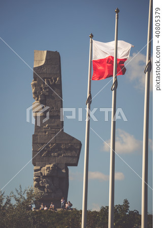 Westerplatte. Monument commemorating first Westerplatte. Monument commemorating first 40805379