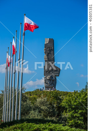 Westerplatte. Monument commemorating first Westerplatte. Monument commemorating first 40805381