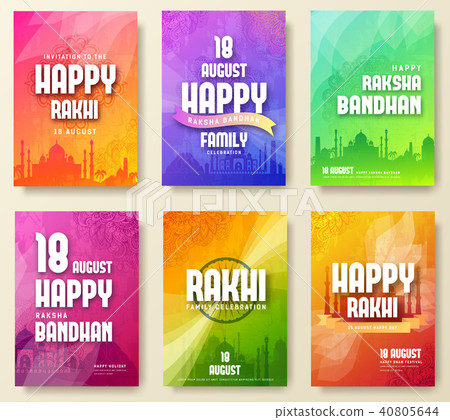 Set of Indian rakhi in english translate festival 40805644