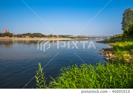 View on Torun old town over Vistula river, Poland 40805818