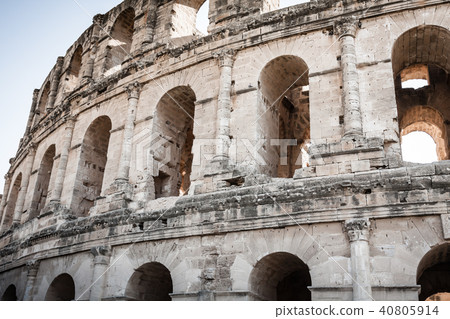 El Jem Coliseum ruins in Tunisia  40805914