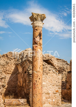 Roman ruins Sanctuaire Esculape Thuburbo Majus 40806661