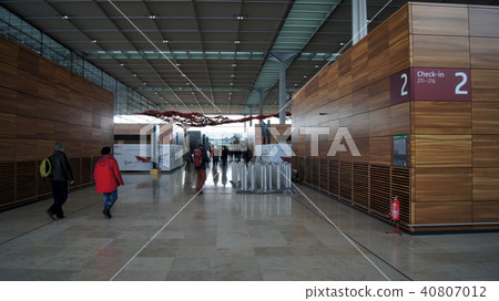 BERLIN, GERMANY - JAN 17th, 2015: Inside of the Berlin Brandenburg Airport BER, still under BERLIN, GERMANY - JAN 17th, 2015: Inside of the Berlin Brandenburg Airport BER, still under 40807012