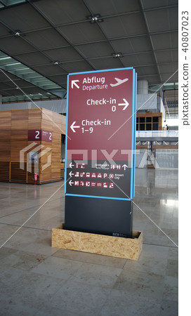 BERLIN, GERMANY - JAN 17th, 2015: Inside of the Berlin Brandenburg Airport BER, still under 40807023