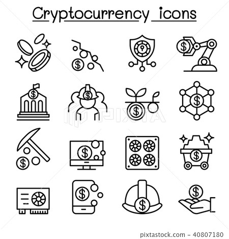 Cryptocurrency , Blockchain & ICO icon set Cryptocurrency , Blockchain & ICO icon set 40807180