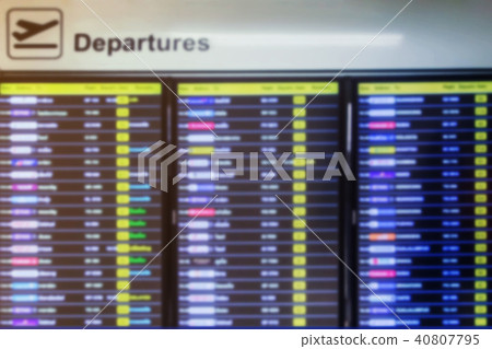 Blurred of Flight Informations on Departures Board 40807795