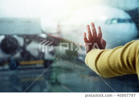 Travel in Rainy Day Concept.Kids Traveling Travel in Rainy Day Concept.Kids Traveling 40807797