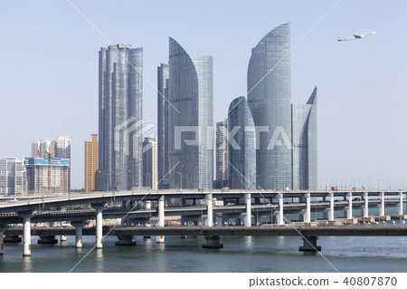 飛機，廣安大橋，海洋城，游泳者，宿霧區，海雲台區，釜山 40807870