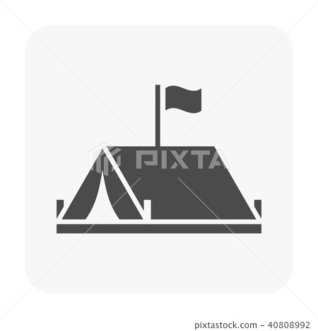 camping icon black - Stock Illustration [40808992] - PIXTA