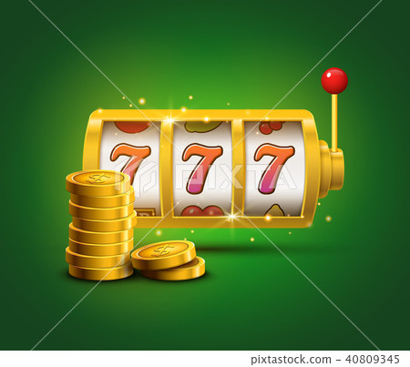 Slot machine lucky sevens jackpot concept 777 40809345