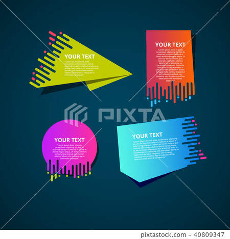 Vector abstract speed geometric origami. banner  40809347