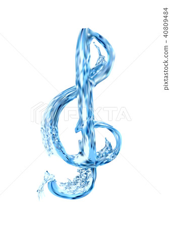 treble clef in water treble clef in water 40809484