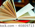 Open book on table. Back to school. Copy space 40809713